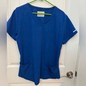 Skechers Royal Blue Short Sleeve scrub top
Large